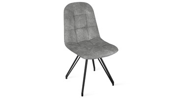 Обеденный стул Райс К4 (Черный муар/Микровелюр Wellmart Silver) в Сызрани