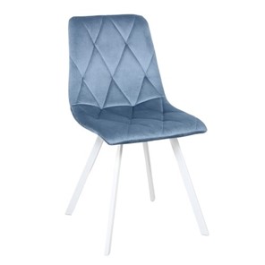 Обеденный стул Рокки WX-221 эмаль белая велюр голубой в Сызрани