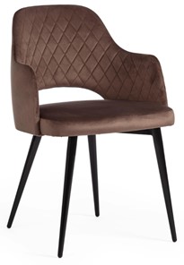 Кухонный стул VALKYRIA (mod. 711) 55х55х80 коричневый barkhat 12/черный арт.19001 в Тольятти