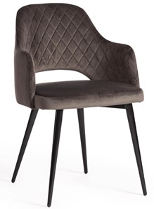 Кухонный стул VALKYRIA (mod. 711) 55х55х80 темно-серый barkhat 14/черный арт.15344 в Тольятти
