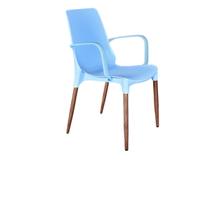 Обеденный стул SHT-ST76/S424-С (голубой/темный орех) в Самаре