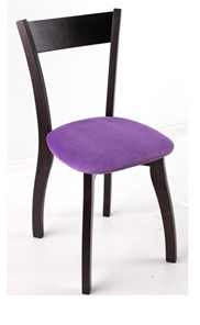 Кухонный стул Лугано каркас массив венге, велюр -  инфинити фиолетовый в Самаре