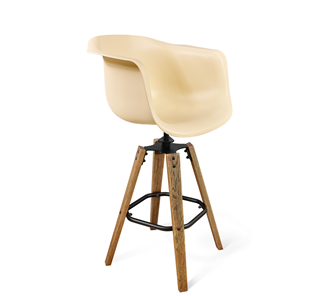 Барный стул SHT-ST31/S93 (бежевый/брашированный коричневый/черный муар) в Самаре