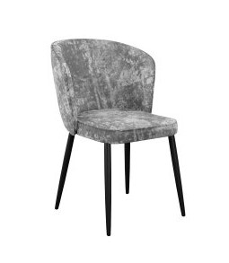 Мягкий стул DikLine 347 микровелюр M13 светло-серый, ножки черные, кант в цвет в Сызрани