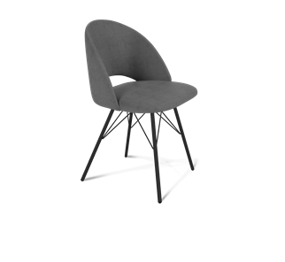 Обеденный стул SHT-ST34 / SHT-S37 (платиново-серый/черный муар) в Сызрани