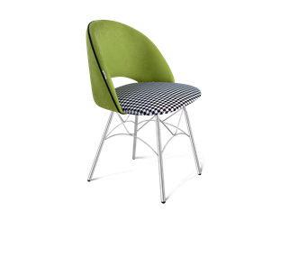 Обеденный стул SHT-ST34-3 / SHT-S107 (оливковый/гусиная лапка/хром лак) в Тольятти