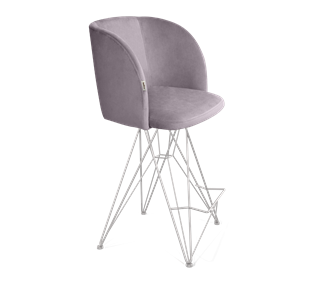 Полубарный стул SHT-ST33 / SHT-S66-1 (сиреневая орхидея/хром лак) в Тольятти