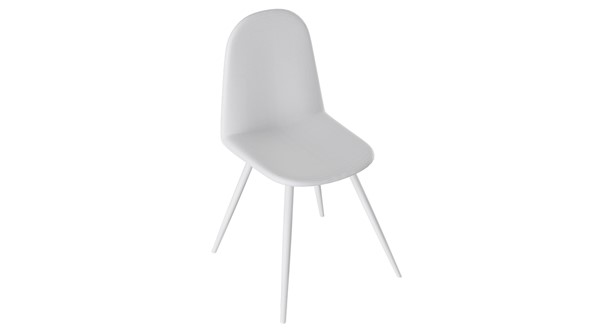 Кухонный стул Марли (конус Т3), Белый муар/Кожзам Белый в Самаре - изображение