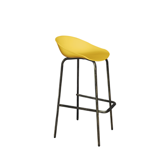 Барный стул SHT-ST19/S29 (желтый/черный муар/золотая патина) в Самаре