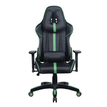 Компьютерное кресло Brabix GT Carbon GM-120 (две подушки, экокожа, черное/зеленое) 531929 в Тольятти - изображение