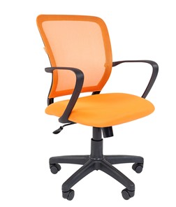 Офисное кресло CHAIRMAN 698 black TW, ткань, цвет оранжевый в Самаре