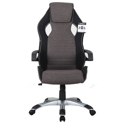 Кресло Brabix Techno GM-002 (ткань, черное/серое, вставки белые) в Тольятти - изображение