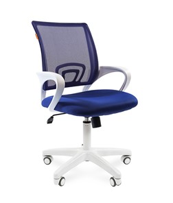 Офисное кресло CHAIRMAN 696 white, ткань, цвет синий в Самаре