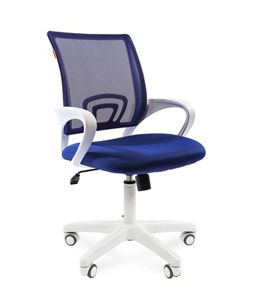 Офисное кресло CHAIRMAN 696 white, ткань, цвет синий в Тольятти - изображение