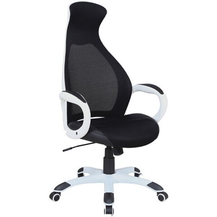 Кресло Brabix Premium Genesis EX-517 (пластик белый, ткань/экокожа/сетка черная) 531573 в Тольятти - изображение
