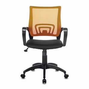 Кресло компьютерное Brabix Fly MG-396 (с подлокотниками, сетка, оранжевое/черное) 532084 в Самаре