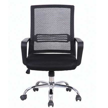 Кресло Brabix Daily MG-317 (с подлокотниками, хром, черное) 531833 в Самаре - изображение