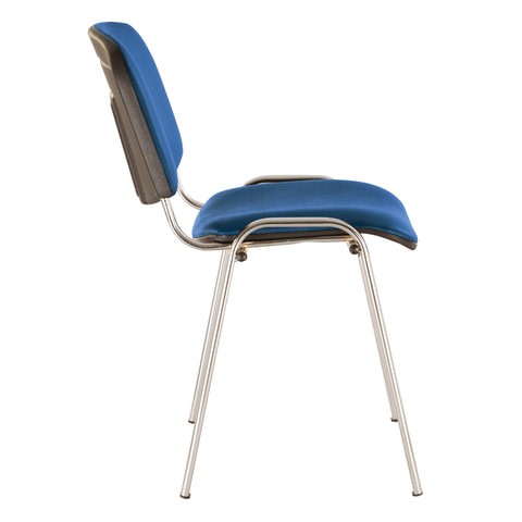 Офисный стул Brabix Iso CF-001 (хромированный каркас, кожзам синий) 531428 в Тольятти - изображение 1