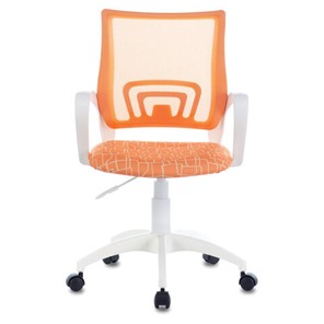 Офисное кресло Brabix Fly MG-396W (с подлокотниками, пластик белый, сетка, оранжевое с рисунком "Giraffe") 532402 в Тольятти - предосмотр 2