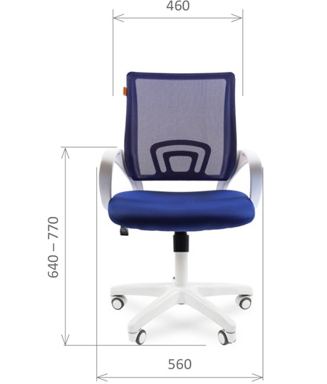 Офисное кресло CHAIRMAN 696 white, ткань, цвет синий в Тольятти - изображение 1