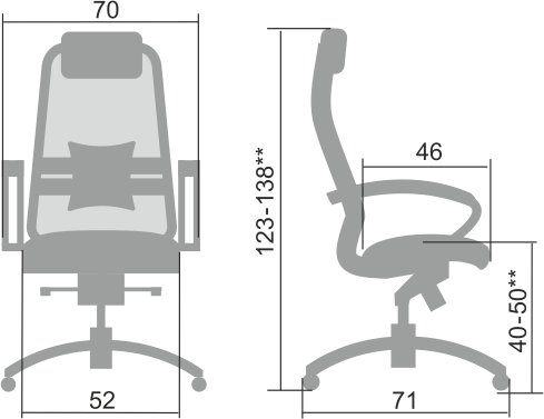 Офисное кресло Samurai S-1.04, темно-коричневый в Тольятти - изображение 1