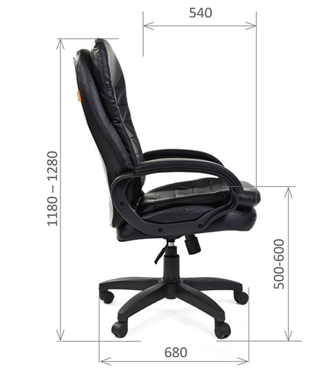 Офисное кресло CHAIRMAN 795 LT, экокожа, цвет черный в Тольятти - изображение 2