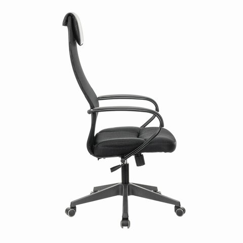 Кресло компьютерное Brabix Premium Stalker EX-608 PL (ткань-сетка/кожзам, черное) 532090 в Самаре - изображение 2