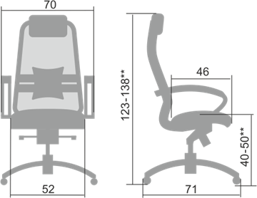 Кресло офисное Samurai S-1.04, серый в Тольятти - предосмотр 1