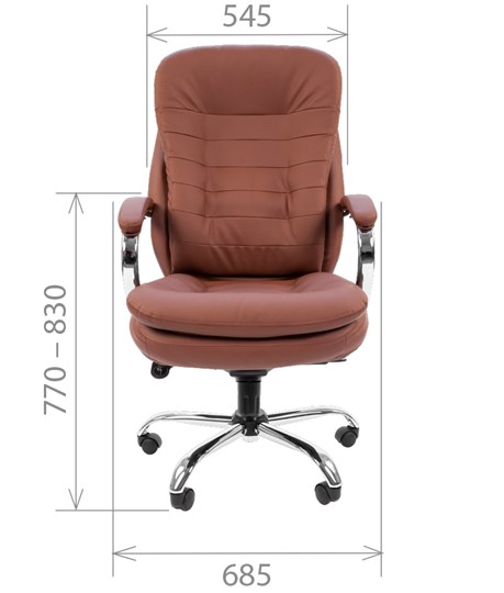Компьютерное кресло CHAIRMAN 795 экокожа, цвет коричневый в Тольятти - изображение 1
