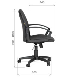 Офисное кресло CHAIRMAN 681 Ткань C-3 черное в Тольятти - предосмотр 2