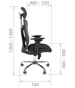 Компьютерное кресло CHAIRMAN 769, ткань TW 12, цвет черный в Тольятти - предосмотр 2