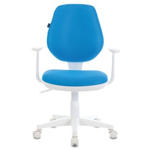 Офисное кресло Brabix Fancy MG-201W (с подлокотниками, пластик белый, голубое) 532411 в Самаре - предосмотр 1
