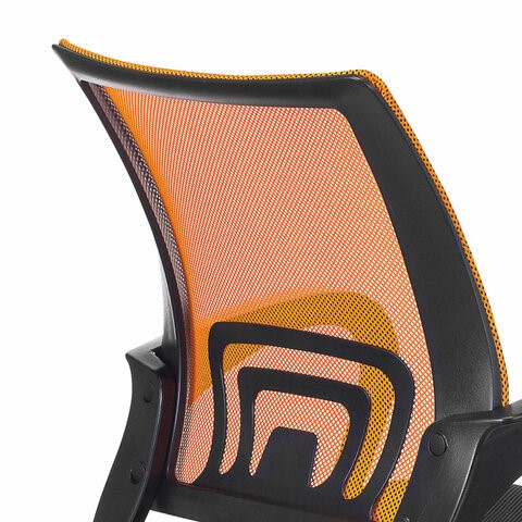 Кресло компьютерное Brabix Fly MG-396 (с подлокотниками, сетка, оранжевое/черное) 532084 в Тольятти - изображение 6