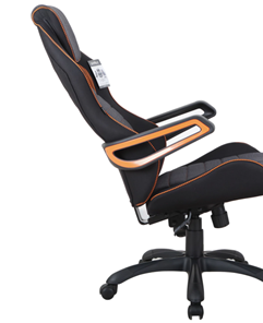 Офисное кресло Brabix Techno Pro GM-003 (ткань, черное/серое, вставки оранжевые) в Тольятти - предосмотр 1
