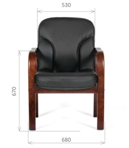 Офисное кресло CHAIRMAN 658 Натуральная кожа черный в Сызрани - предосмотр 1