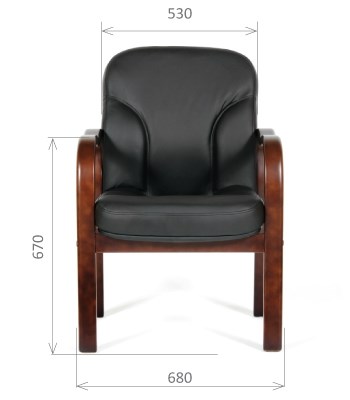Офисное кресло CHAIRMAN 658 Натуральная кожа черный в Тольятти - изображение 1