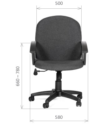 Офисное кресло CHAIRMAN 681 Ткань C-3 черное в Сызрани - изображение 1