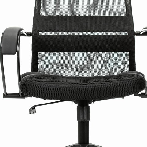 Кресло компьютерное Brabix Premium Stalker EX-608 PL (ткань-сетка/кожзам, черное) 532090 в Тольятти - изображение 10