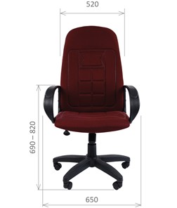 Кресло компьютерное CHAIRMAN 727 ткань ст., цвет бордо в Тольятти - предосмотр 1