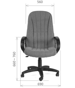 Офисное кресло CHAIRMAN 685, ткань TW 12, цвет серый в Тольятти - предосмотр 1