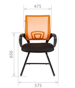 Кресло компьютерное CHAIRMAN 696V, цвет оранжевый в Тольятти - предосмотр 1