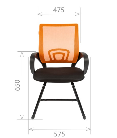 Кресло компьютерное CHAIRMAN 696V, цвет оранжевый в Тольятти - изображение 1