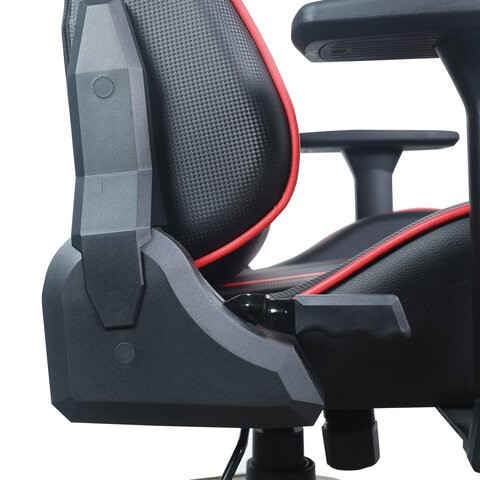 Кресло компьютерное Brabix GT Carbon GM-120 (две подушки, экокожа, черное/красное) 531931 в Тольятти - изображение 12