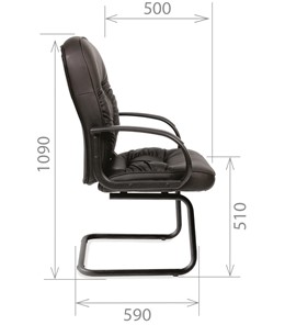 Офисное кресло CHAIRMAN 416V экокожа черная в Самаре - предосмотр 2