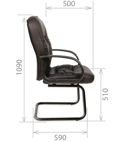 Офисное кресло CHAIRMAN 416V экокожа черная в Самаре - изображение 2