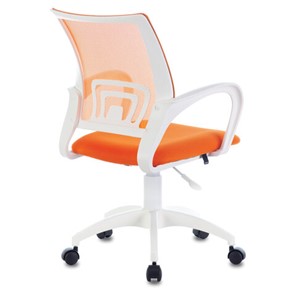 Кресло Brabix Fly MG-396W (с подлокотниками, пластик белый, сетка, оранжевое) 532401 в Тольятти - предосмотр 3