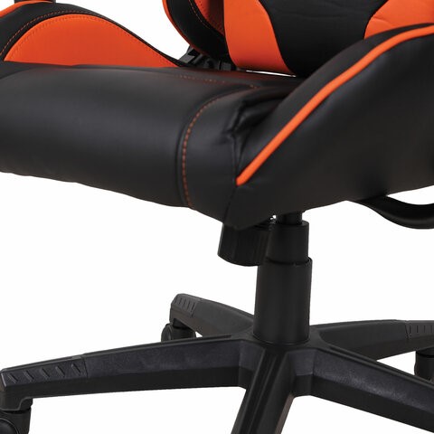 Офисное кресло Brabix GT Racer GM-100 (две подушки, экокожа, черное/оранжевое) 531925 в Тольятти - изображение 10