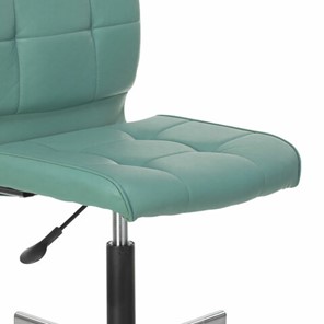 Офисное кресло Brabix Stream MG-314 (без подлокотников, пятилучие серебристое, экокожа, серо-голубое) 532079 в Тольятти - предосмотр 4