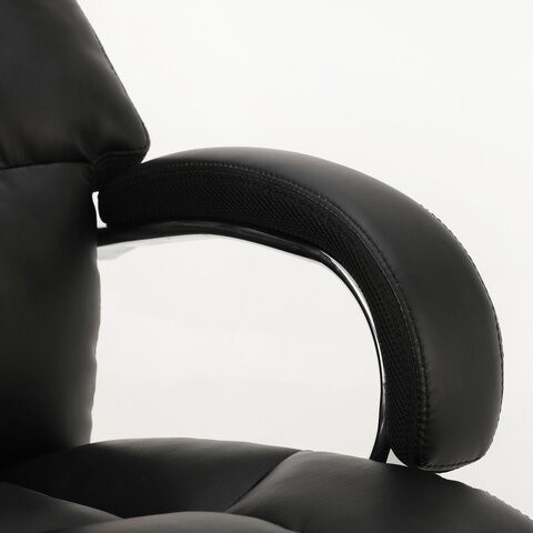 Кресло компьютерное Brabix Premium Bomer HD-007 (рециклированная кожа, хром, черное) 531939 в Тольятти - изображение 4