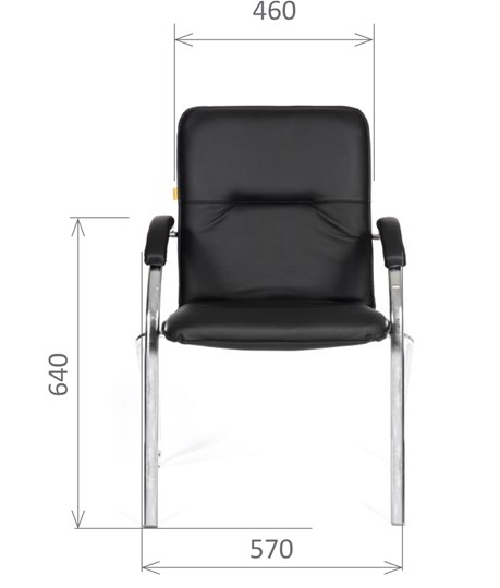 Кресло офисное CHAIRMAN 850 Экокожа Terra 118 черная в Самаре - изображение 1